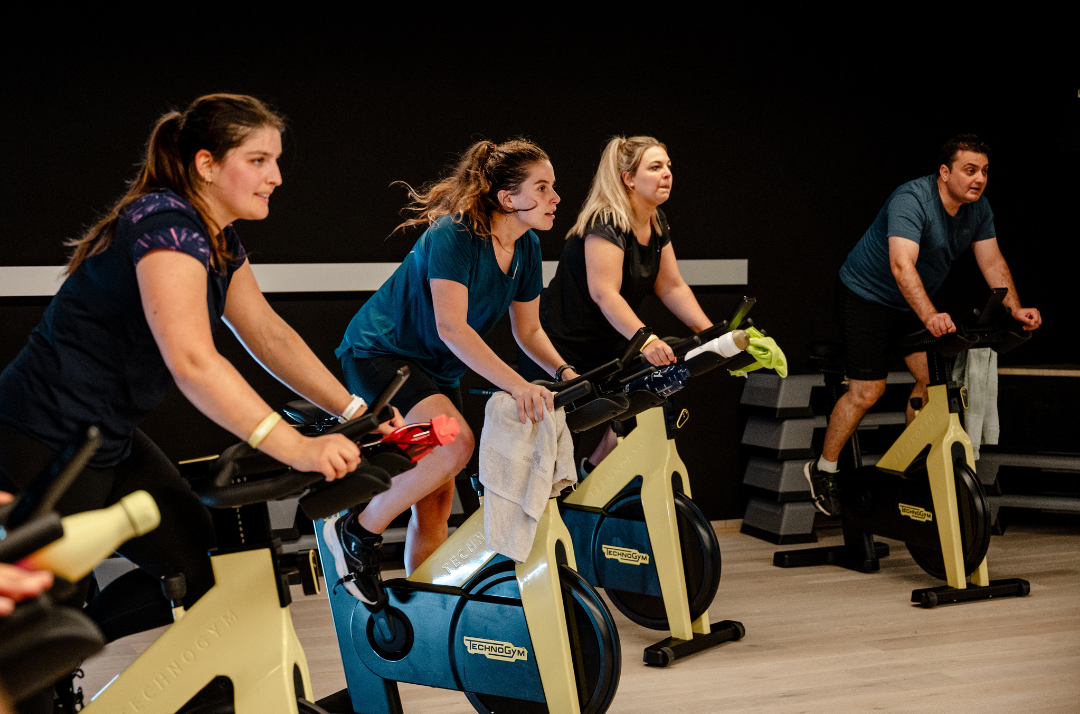 fitness groepsles spinning groep